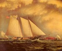 James E Buttersworth - Yachting Off Castle Garden